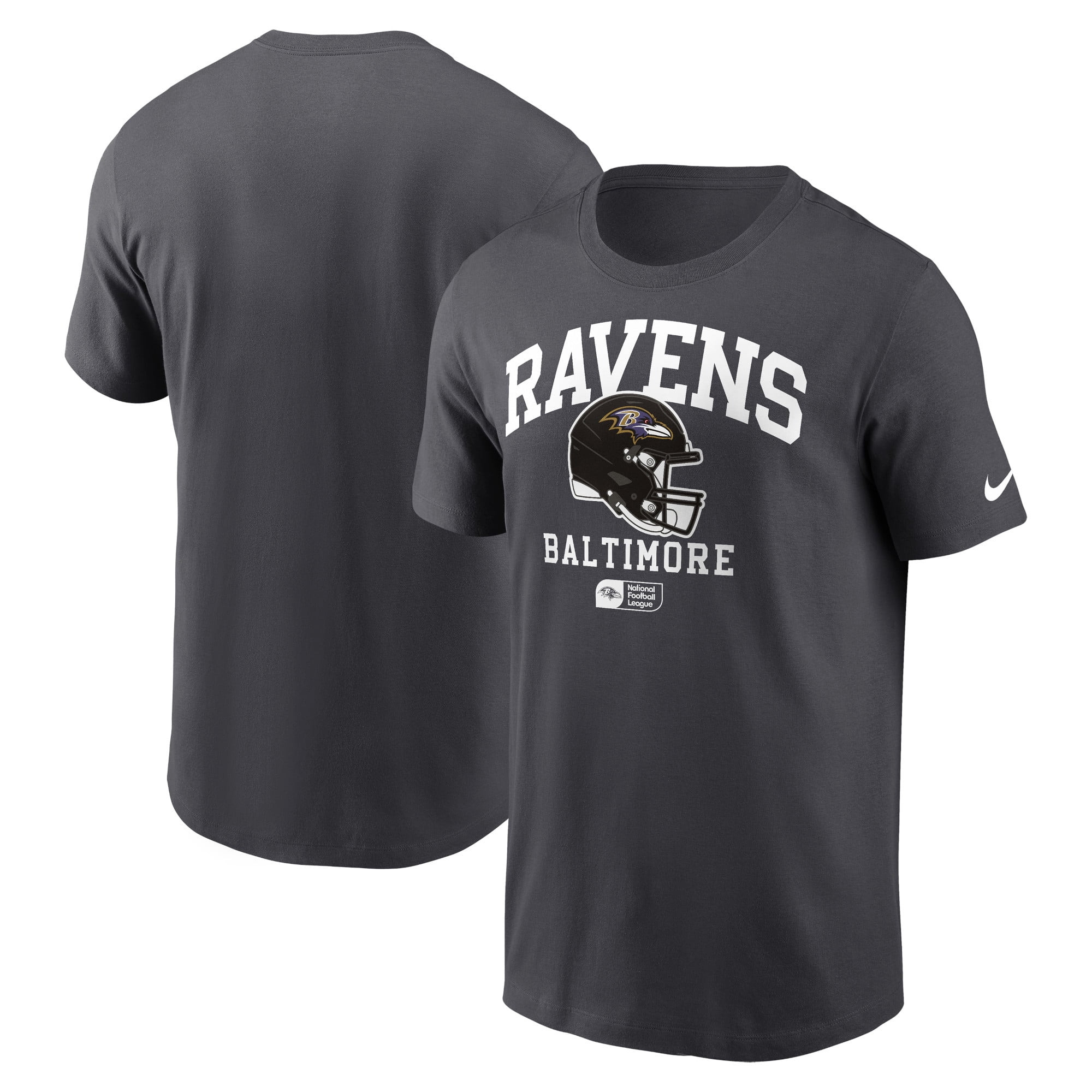 Men 2025 NFL Baltimore Ravens Grey T shirts->nfl t-shirts->Sports Accessory